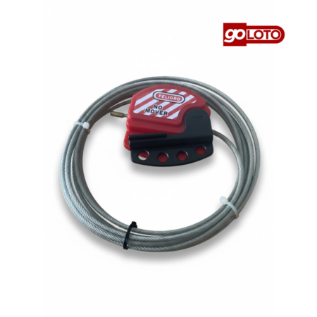 Dispositivo de bloqueo con cable de 6 mm x 2 mts de largo, con posición para 4 candados